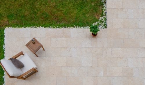 Classic Light French Pattern Tumbled Travertine Antique Collection