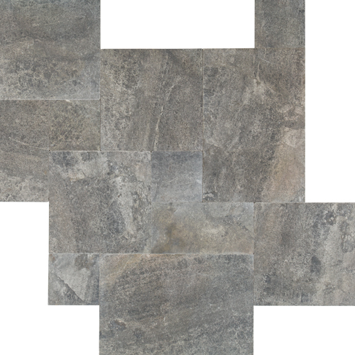 Nero Scuro												 Antique Collection French Pattern Tumbled Travertine
