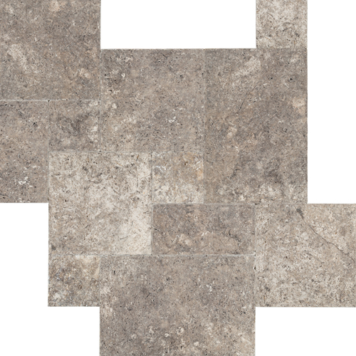 Silver Export												 Antique Collection French Pattern Tumbled Travertine and Marble