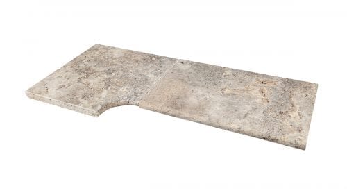 Silver Travertine																							 Pool Coping Antique Collection																					