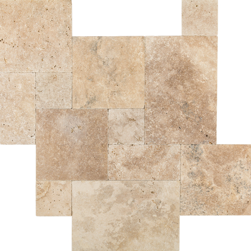 Standart Mix												 Antique Collection French Pattern Tumbled Travertine